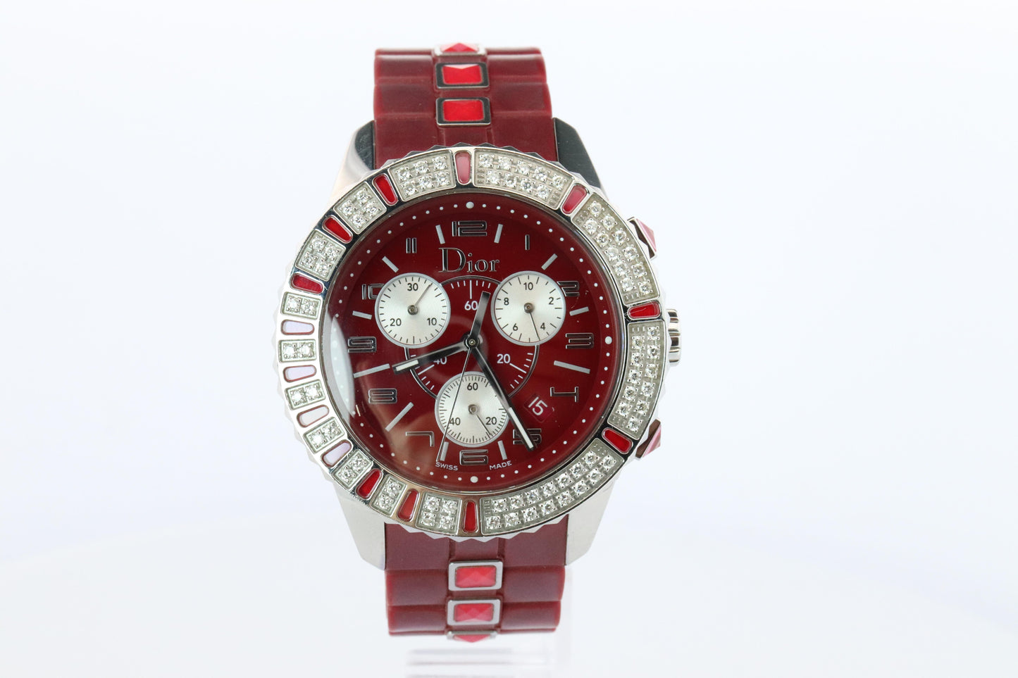 Genuine Dior Christal Chrono Watch Christian Dior CD11431BV Diamond and Sapphire