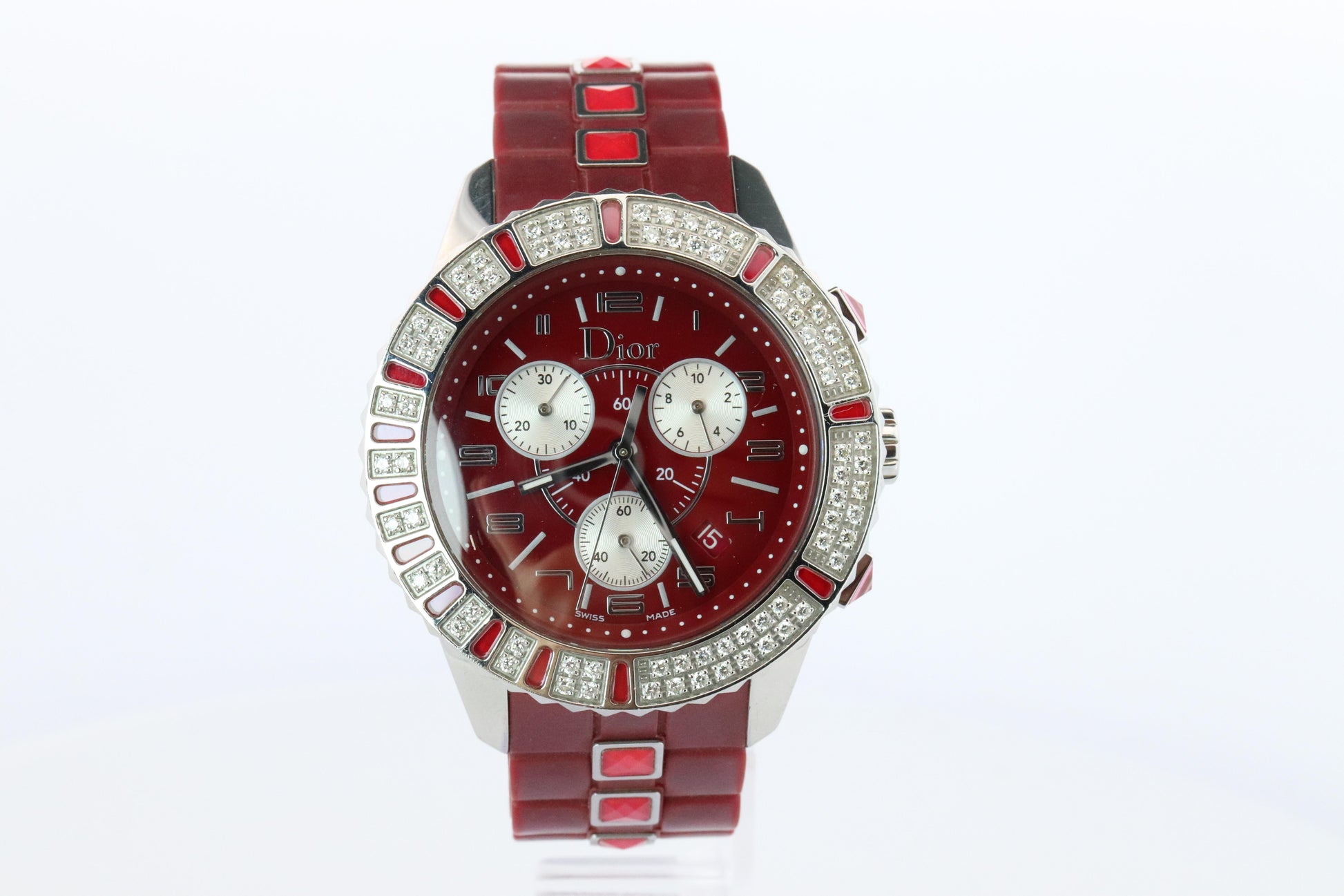 Genuine Dior Christal Chrono Watch Christian Dior CD11431BV Diamond and Sapphire
