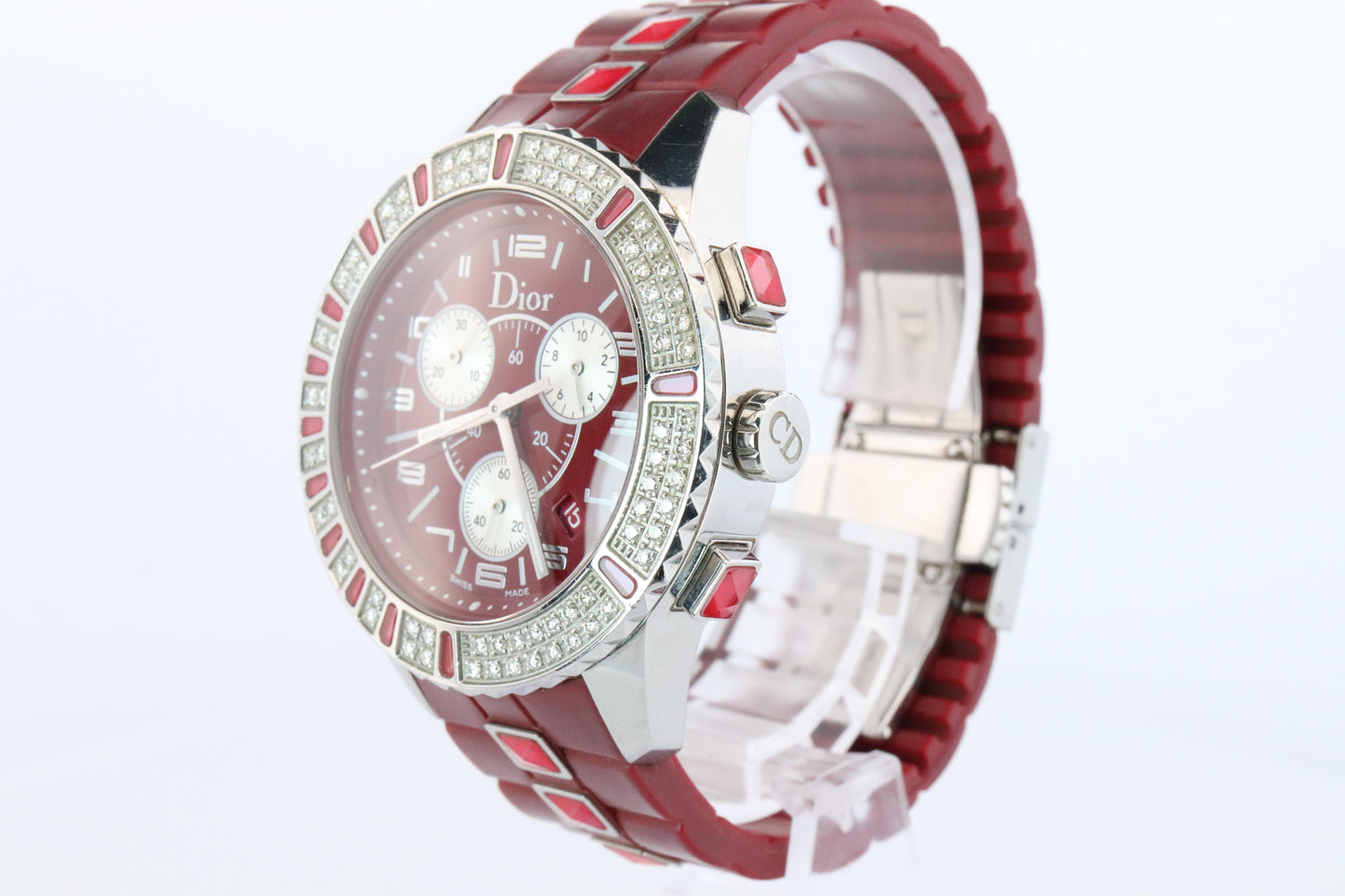 Genuine Dior Christal Chrono Watch Christian Dior CD11431BV Diamond and Sapphire