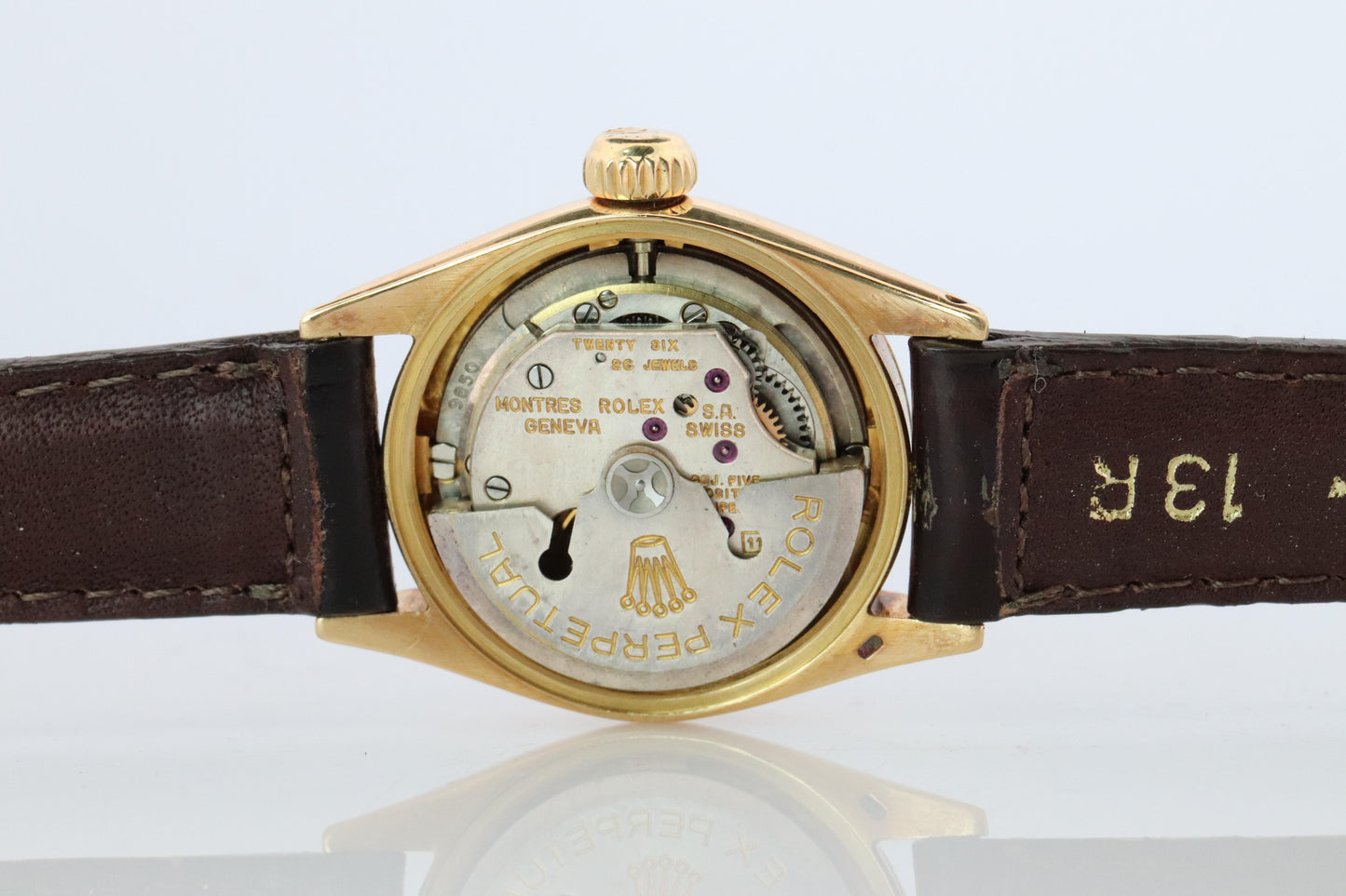 Genuine 18k Rolex 6517 Oyster Perpetual Watch. Ladies ROLEX 18k Yellow Gold.