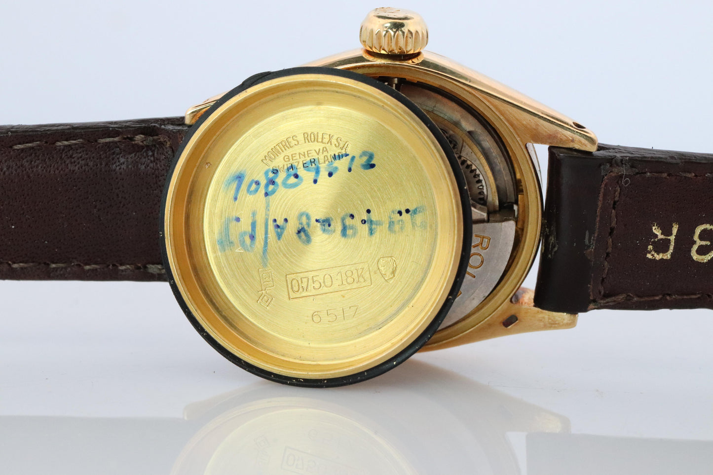 Genuine 18k Rolex 6517 Oyster Perpetual Watch. Ladies ROLEX 18k Yellow Gold.