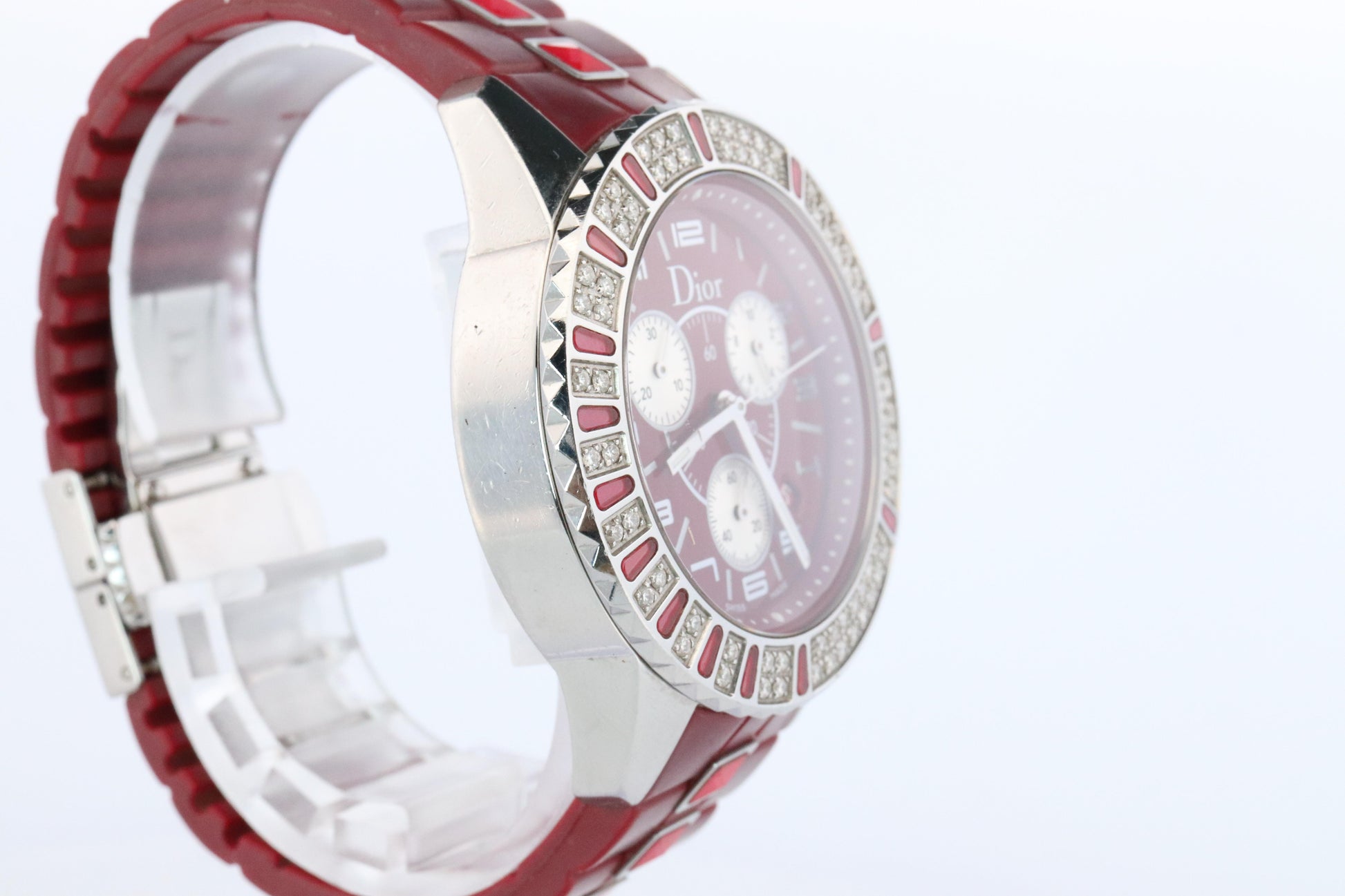 Genuine Dior Christal Chrono Watch Christian Dior CD11431BV Diamond and Sapphire