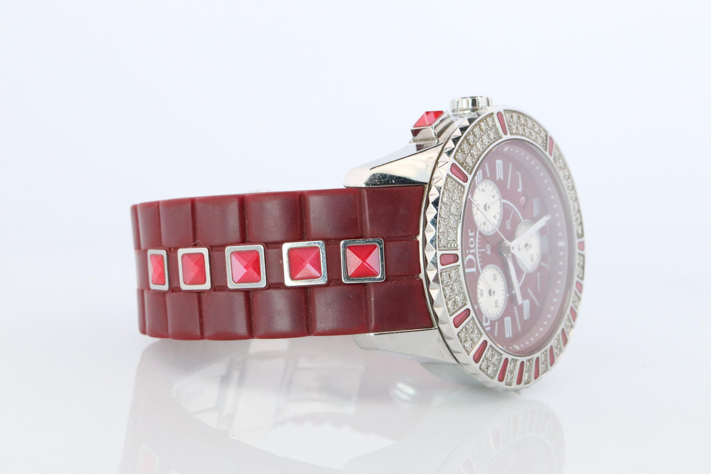 Genuine Dior Christal Chrono Watch Christian Dior CD11431BV Diamond and Sapphire