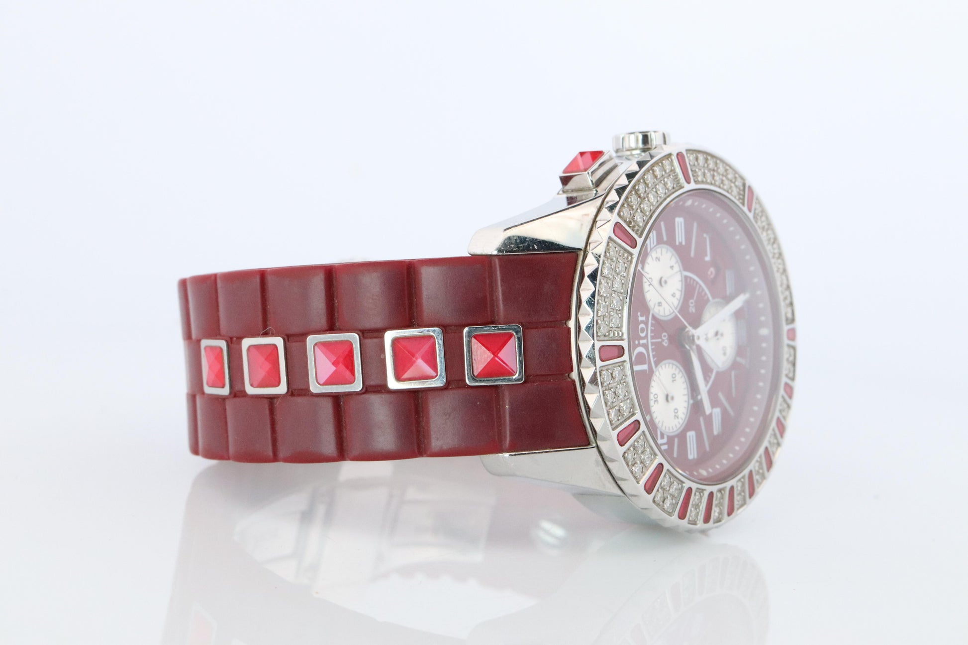 Genuine Dior Christal Chrono Watch Christian Dior CD11431BV Diamond and Sapphire