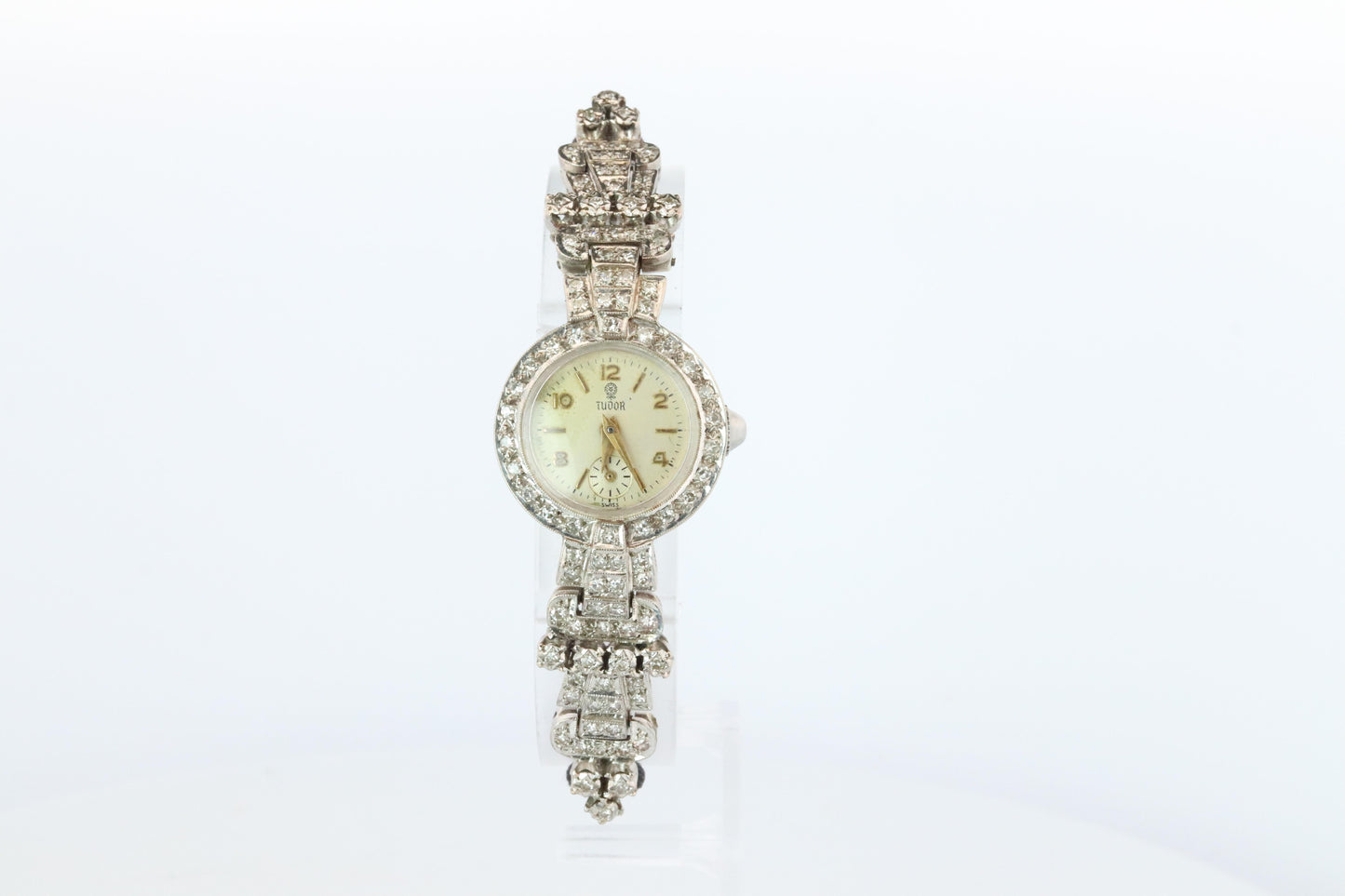 Genuine 14k Tudor Watch. 14k WG Ladies 9823 Dainty 1950s Ladies Rolex