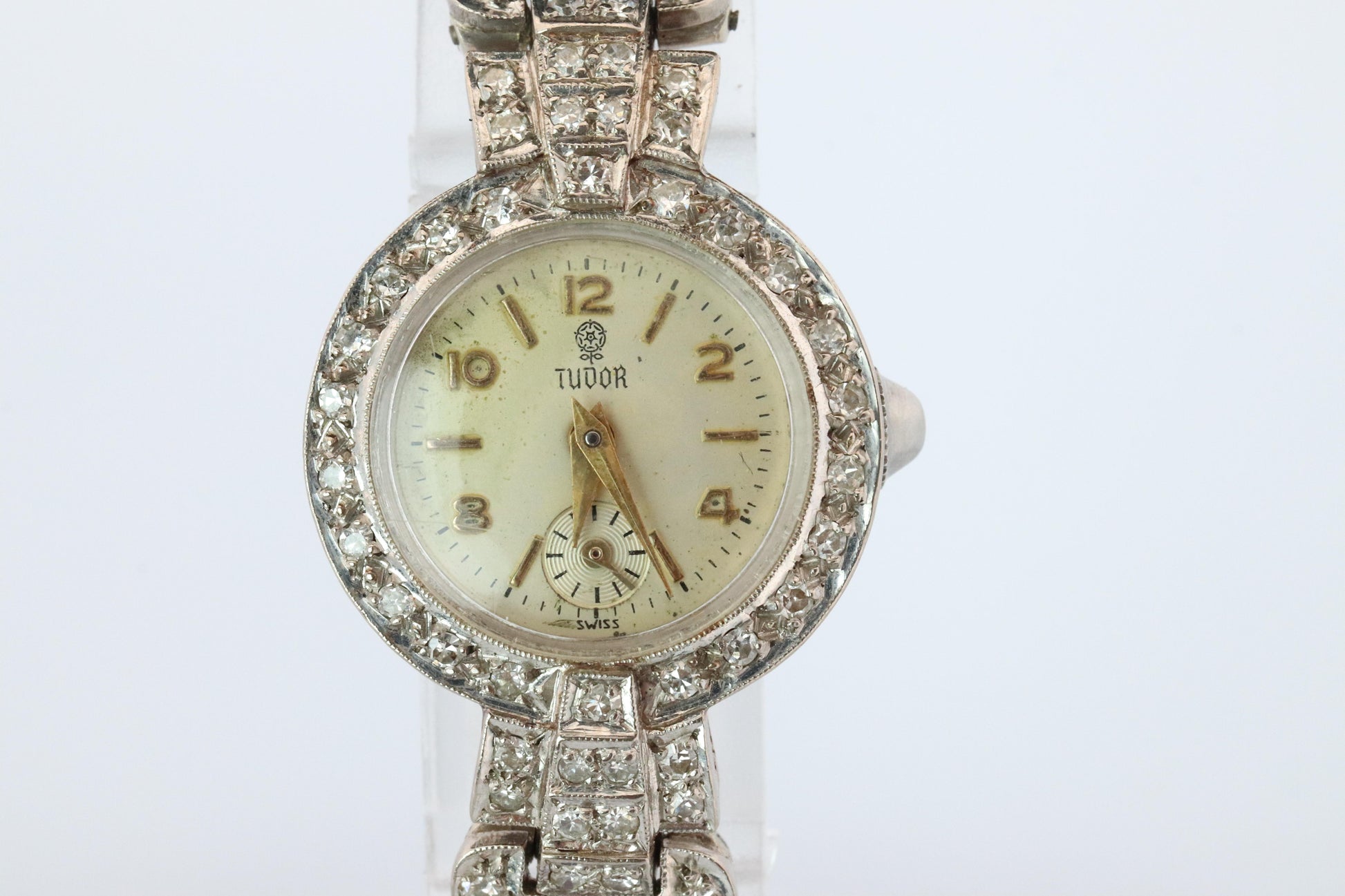 Genuine 14k Tudor Watch. 14k WG Ladies 9823 Dainty 1950s Ladies Rolex