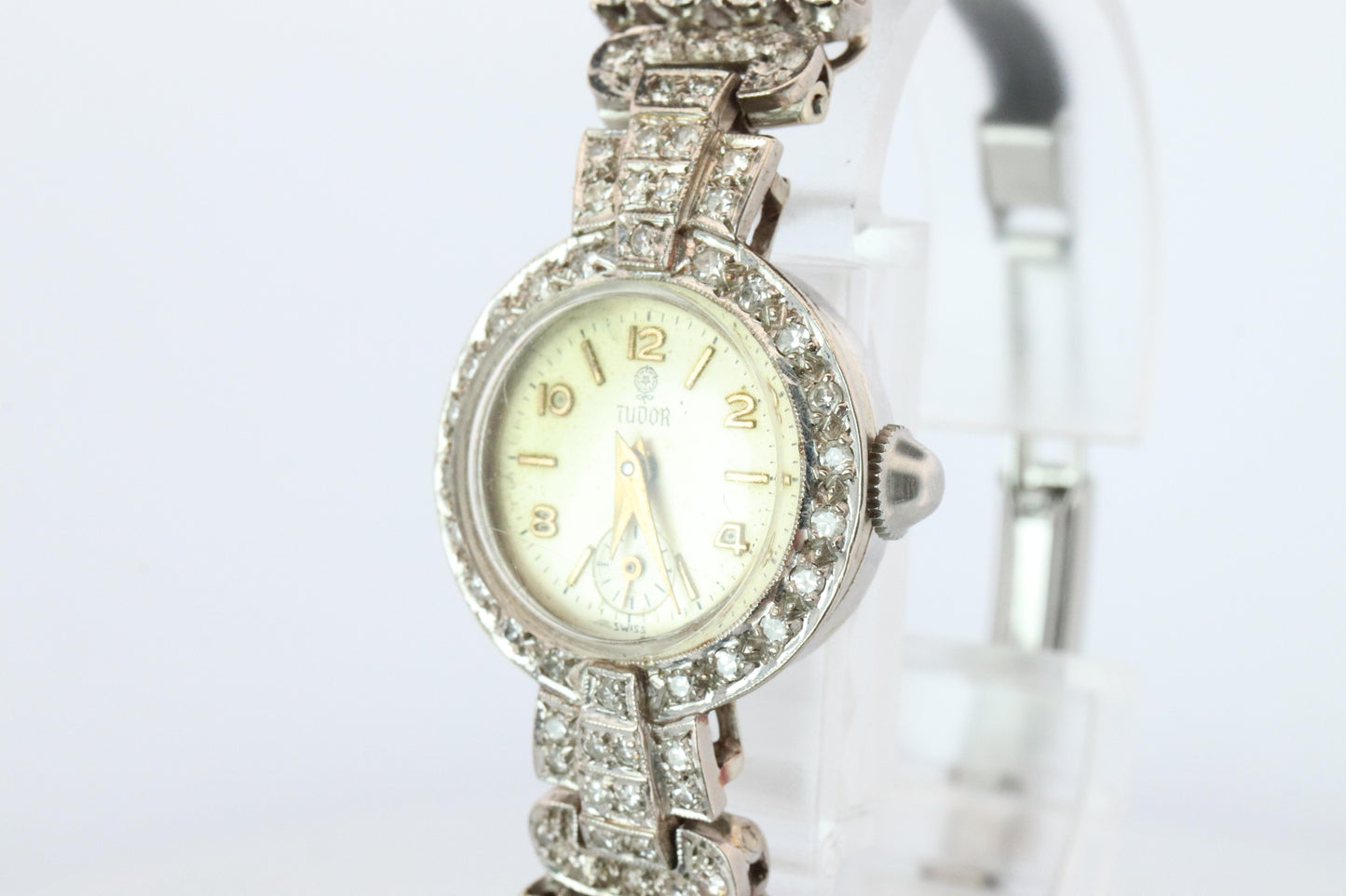 Genuine 14k Tudor Watch. 14k WG Ladies 9823 Dainty 1950s Ladies Rolex