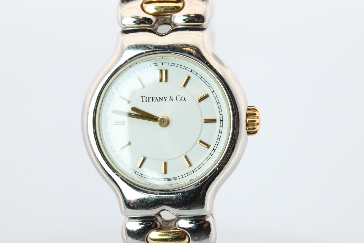 Tiffany and Co Watch. 18k Tiffany Tesoro Stainless Steel Ladies 25mm Wristwatch
