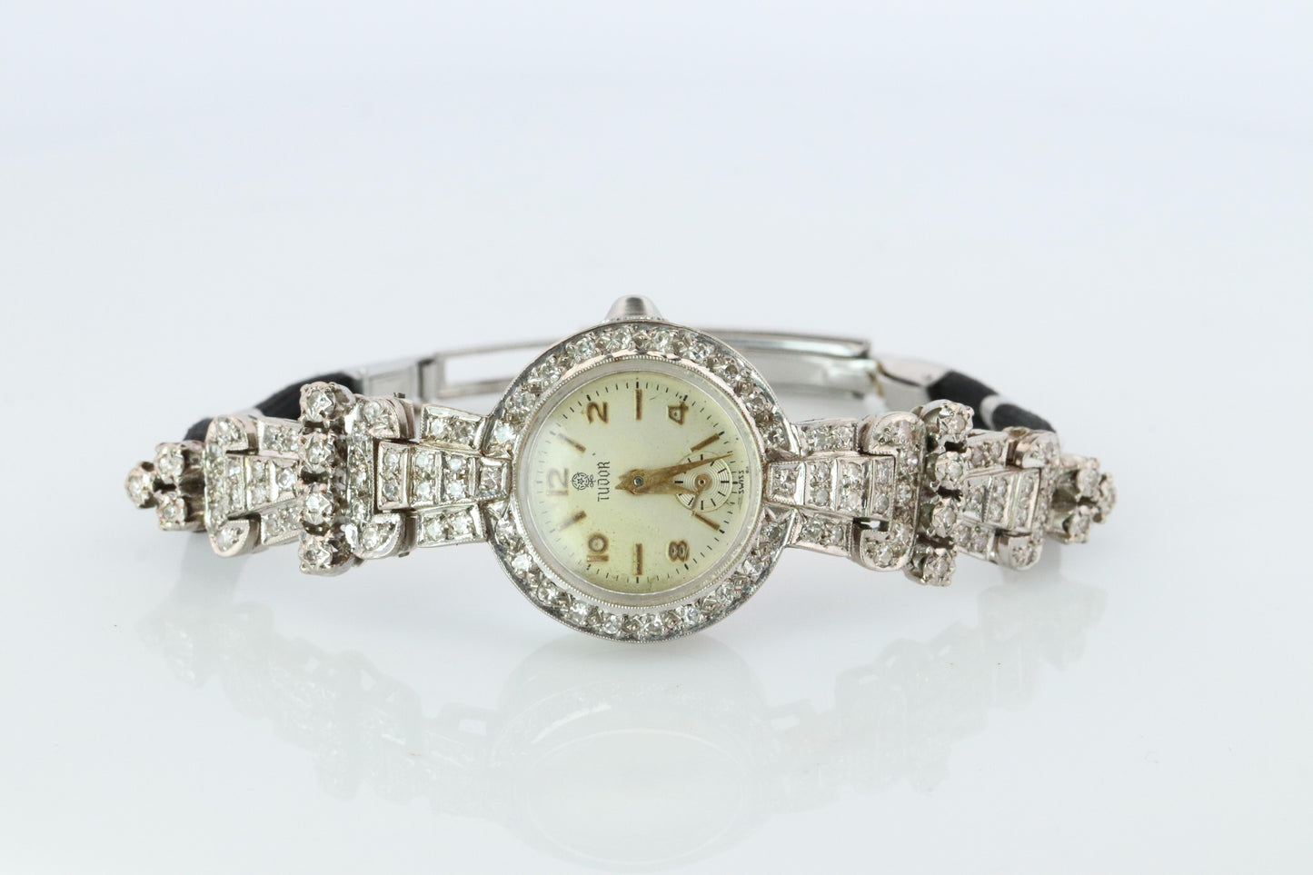 Genuine 14k Tudor Watch. 14k WG Ladies 9823 Dainty 1950s Ladies Rolex
