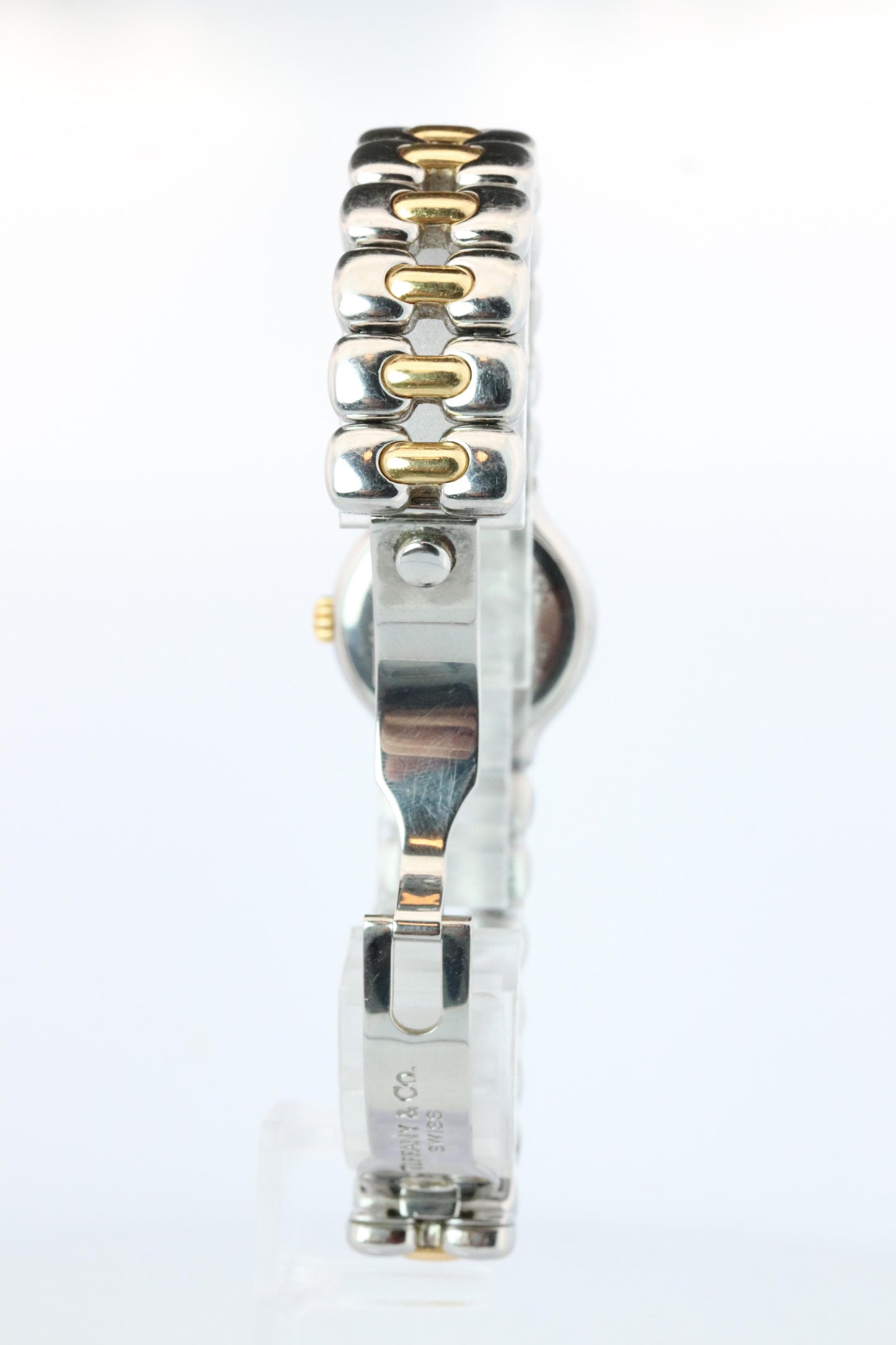 Tiffany and Co Watch. 18k Tiffany Tesoro Stainless Steel Ladies 25mm Wristwatch