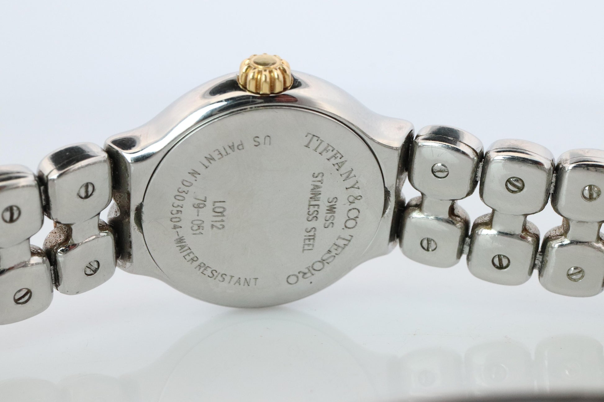 Tiffany and Co Watch. 18k Tiffany Tesoro Stainless Steel Ladies 25mm Wristwatch