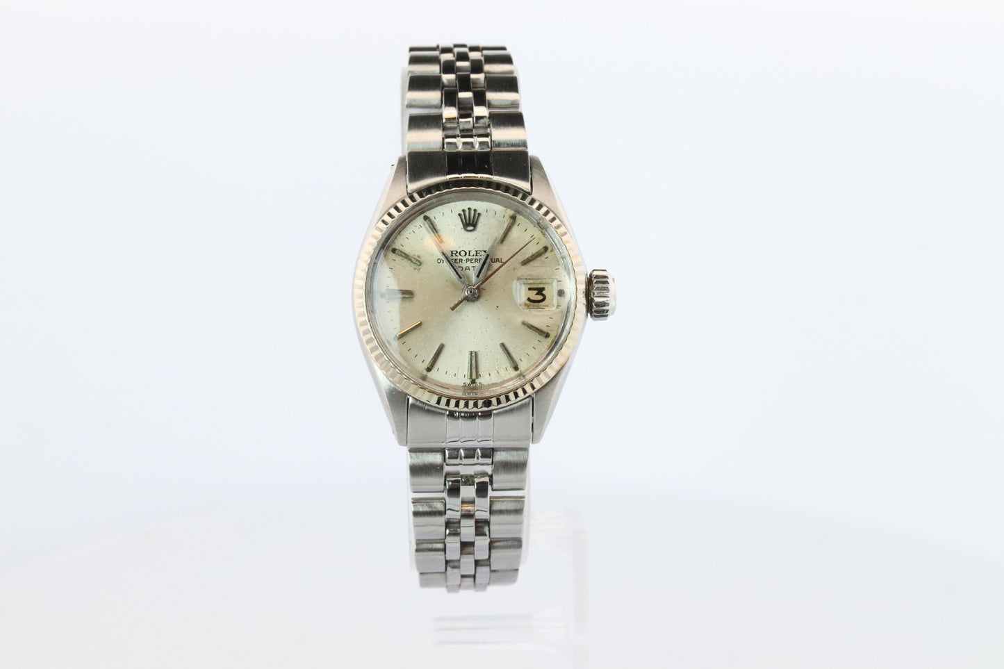 Genuine Rolex 6517 Oyster Perpetual Watch. Ladies ROLEX Automatic WG Bezel.