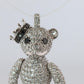 18k Teddy Bear Pendant. 18k YG Diamond Pave 3D Diamond Bear full body necklace