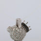 18k Teddy Bear Pendant. 18k YG Diamond Pave 3D Diamond Bear full body necklace