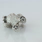 18k Teddy Bear Pendant. 18k YG Diamond Pave 3D Diamond Bear full body necklace