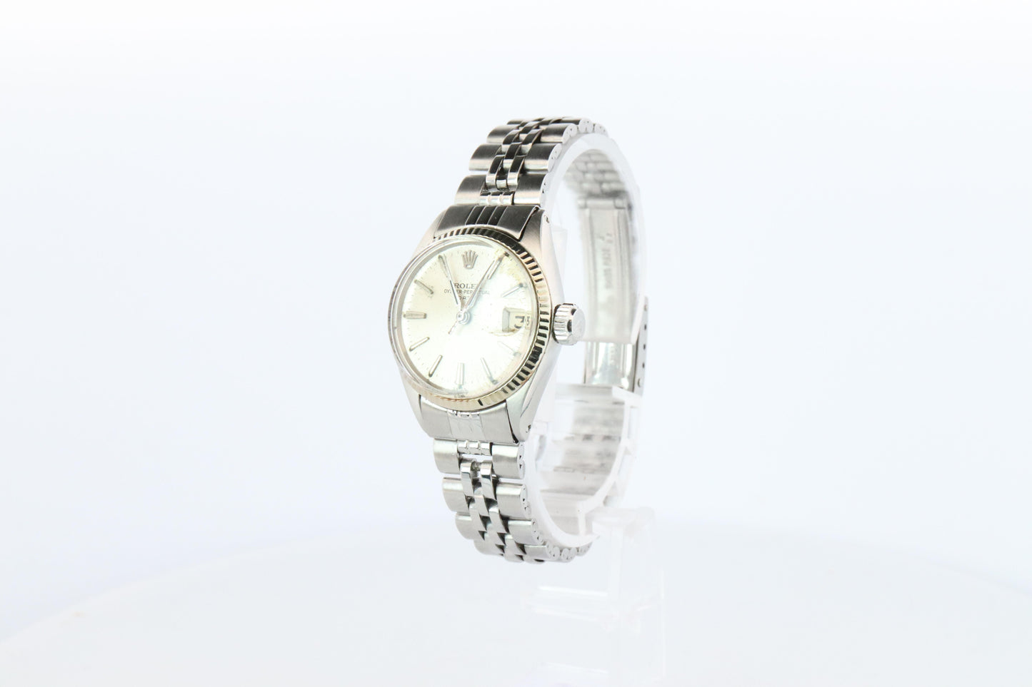 Genuine Rolex 6517 Oyster Perpetual Watch. Ladies ROLEX Automatic WG Bezel.