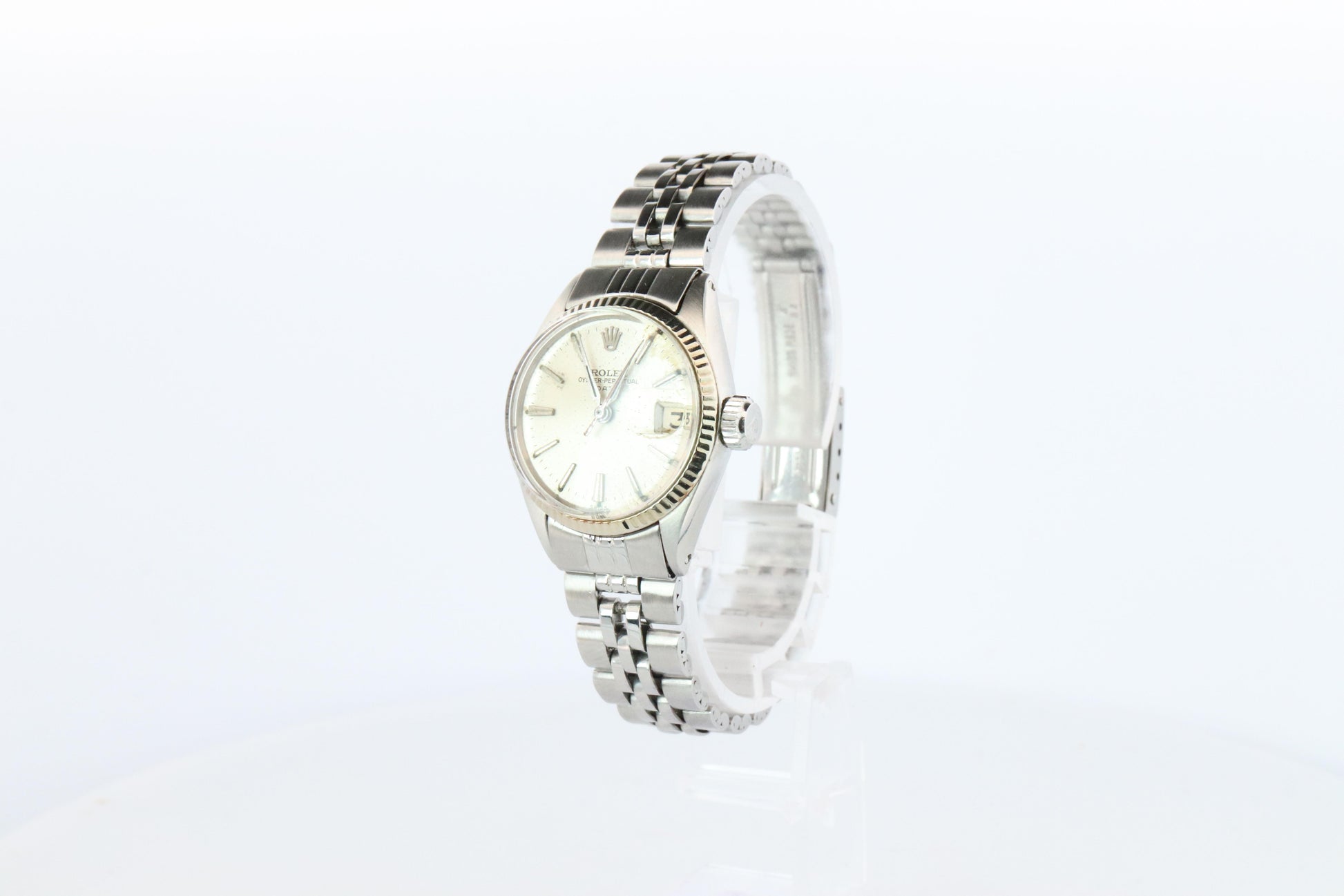Genuine Rolex 6517 Oyster Perpetual Watch. Ladies ROLEX Automatic WG Bezel.