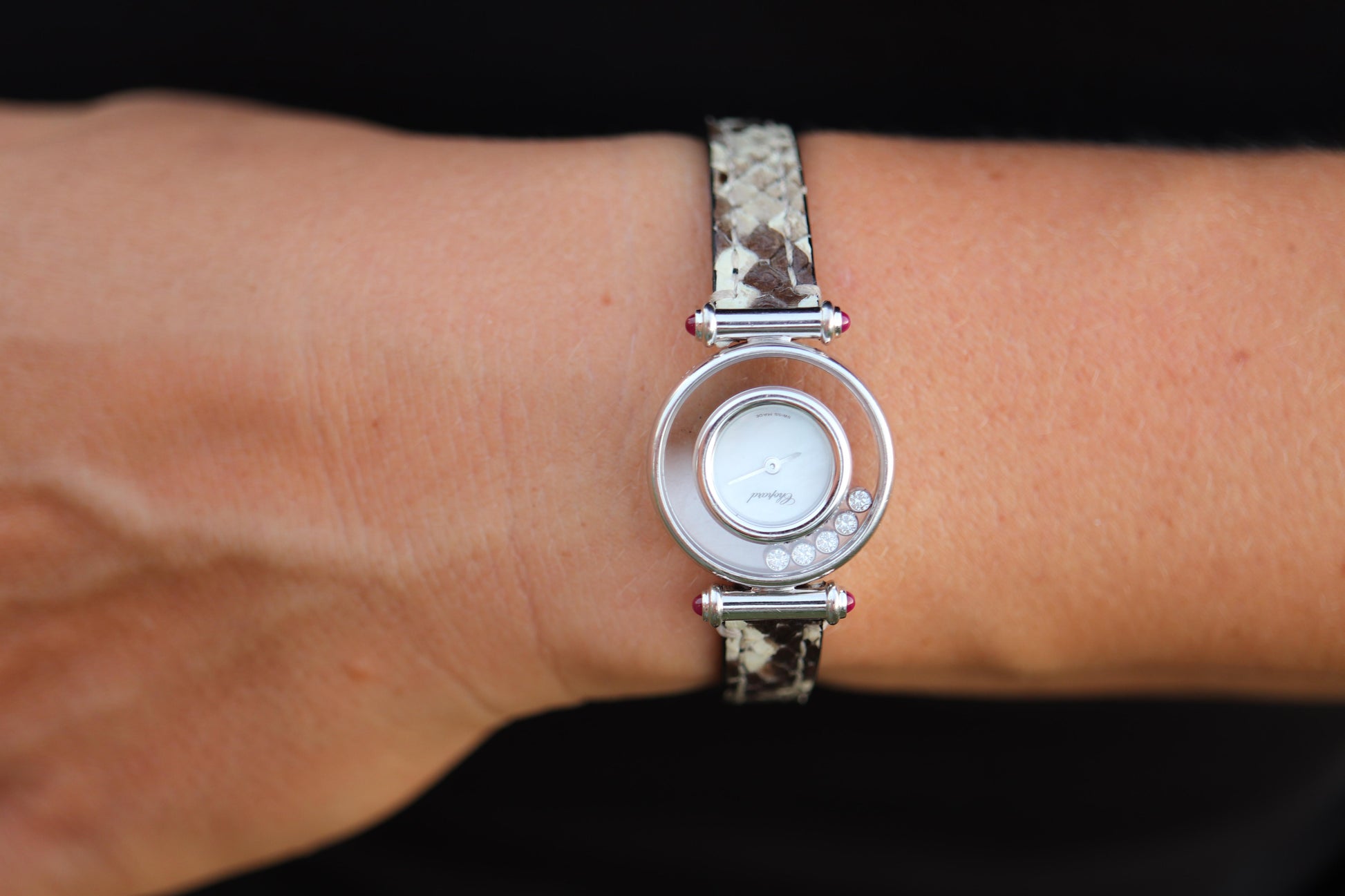 Chopard Happy 18k WG Diamond Watch. Chopard LUC 20/4780-21 Ladies