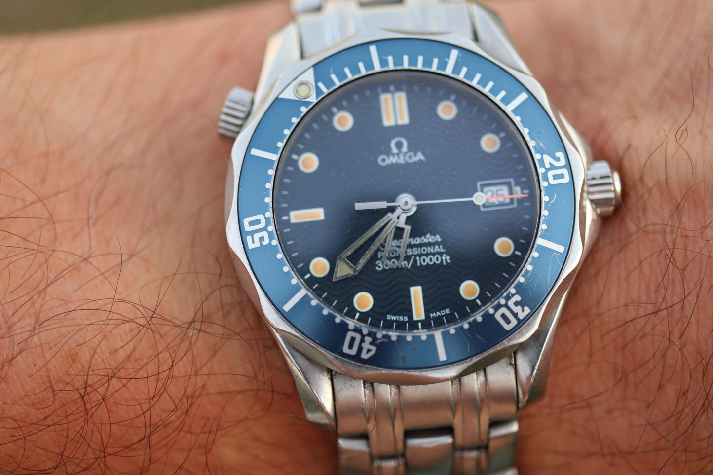 OMEGA Seamaster Professional 300m Blue. Mens Omega Diving watch.