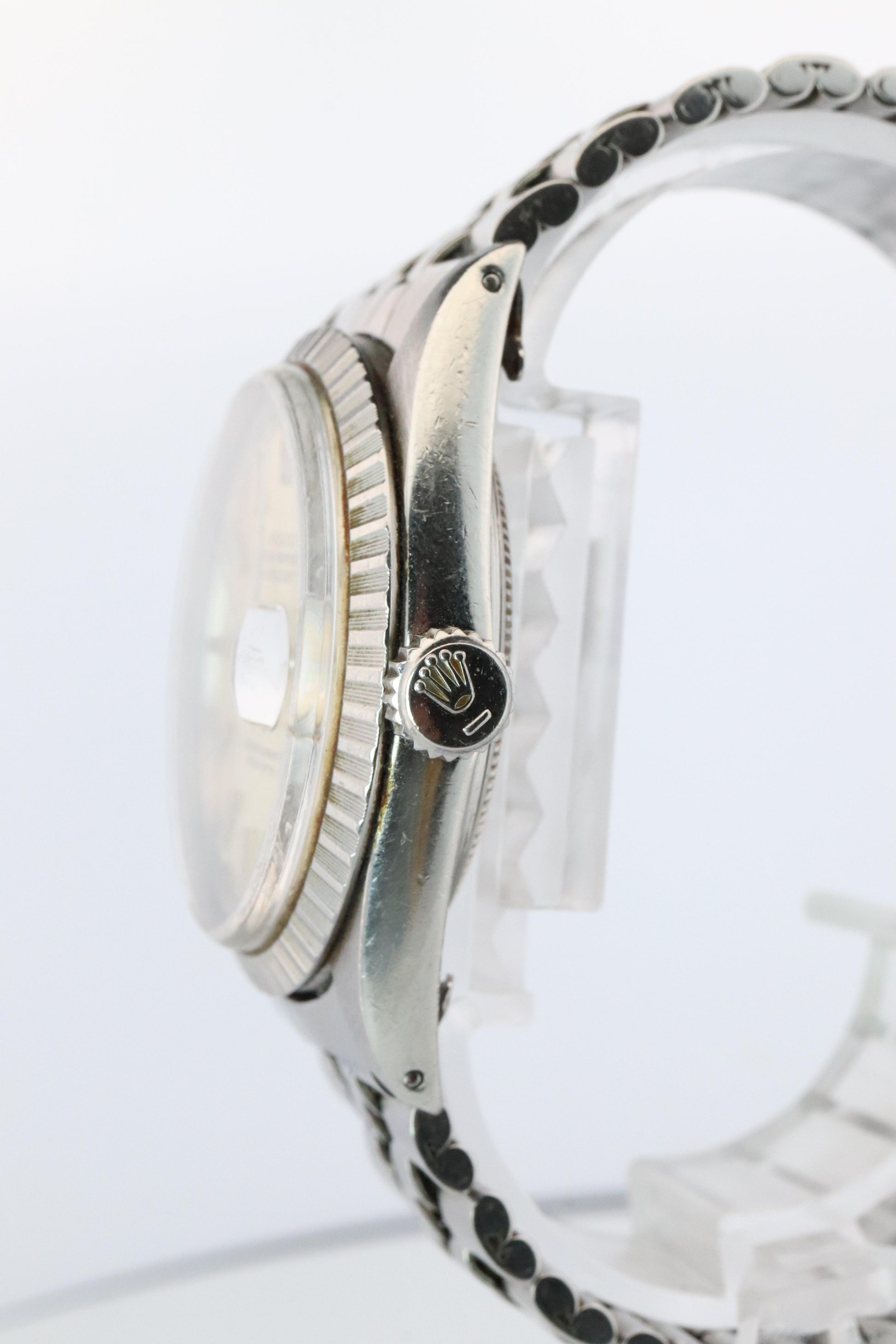 Genuine Rolex 1603 Watch. Rolex Oyster Perpetual DateJust 36 Engine Turned Bezel