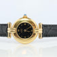 Genuine Cartier Watch. Must de Cartier Colisee Round Argent Vermeil 59002 Black