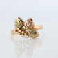 Black Hills Gold Ring. 10k 12k Black Hills Vine Leaf Cluster band