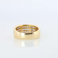 18k Diamond eternity band. 18k Yellow Gold Princess Cut Invisible Set ring.