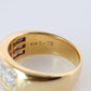 18k Diamond eternity band. 18k Yellow Gold Princess Cut Invisible Set ring.