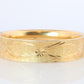 14k Bangle Bracelet. Hinged Hollow Bangle Bracelet Engraved with Leaves