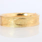 14k Bangle Bracelet. Hinged Hollow Bangle Bracelet Engraved with Leaves