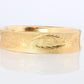 14k Bangle Bracelet. Hinged Hollow Bangle Bracelet Engraved with Leaves