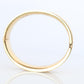 14k Bangle Bracelet. Hinged Hollow Bangle Bracelet Engraved with Leaves
