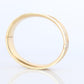 14k Bangle Bracelet. Hinged Hollow Bangle Bracelet Engraved with Leaves