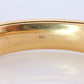 14k Bangle Bracelet. Hinged Hollow Bangle Bracelet Engraved with Leaves
