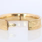 14k Bangle Bracelet. Hinged Hollow Bangle Bracelet Engraved with Leaves