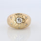 14k Genuine Diamond Gypsy Ring. Bombe Gypsy Set diamond Band.