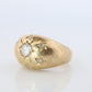 14k Genuine Diamond Gypsy Ring. Bombe Gypsy Set diamond Band.