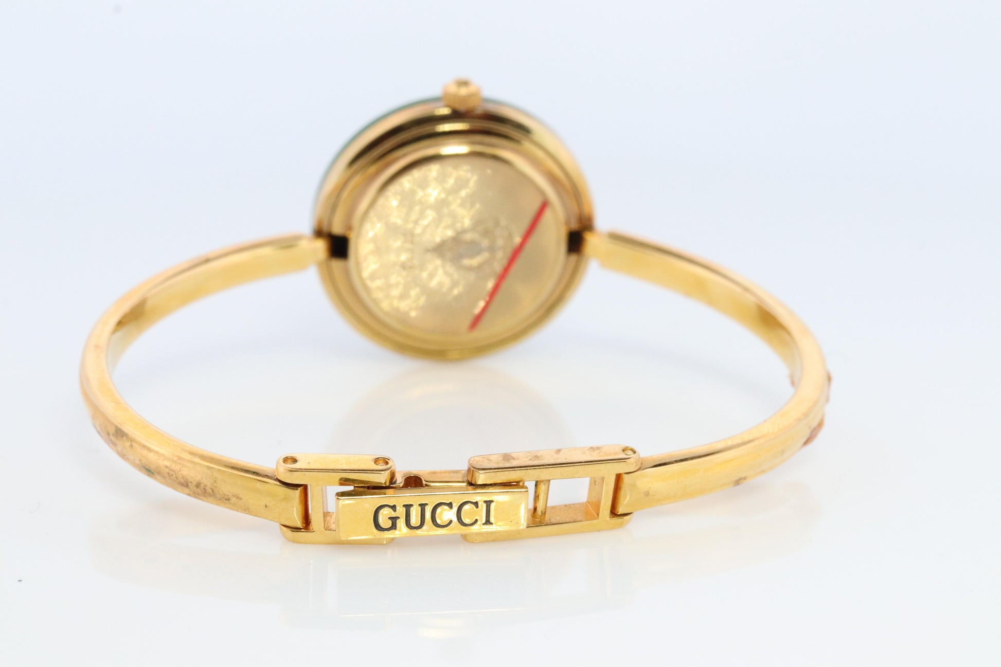 Vintage GUCCI Quartz 11/12  Watch Timepiece. Gucci Ladies Bangle watch