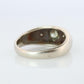 14k Genuine Diamond Gypsy Ring. White Gold Bezel Gypsy Set diamond Band.