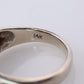 14k Genuine Diamond Gypsy Ring. White Gold Bezel Gypsy Set diamond Band.