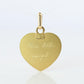 18k Heart Cherubim Pendant. 18k YG Angel Face Baby Child Pendant.