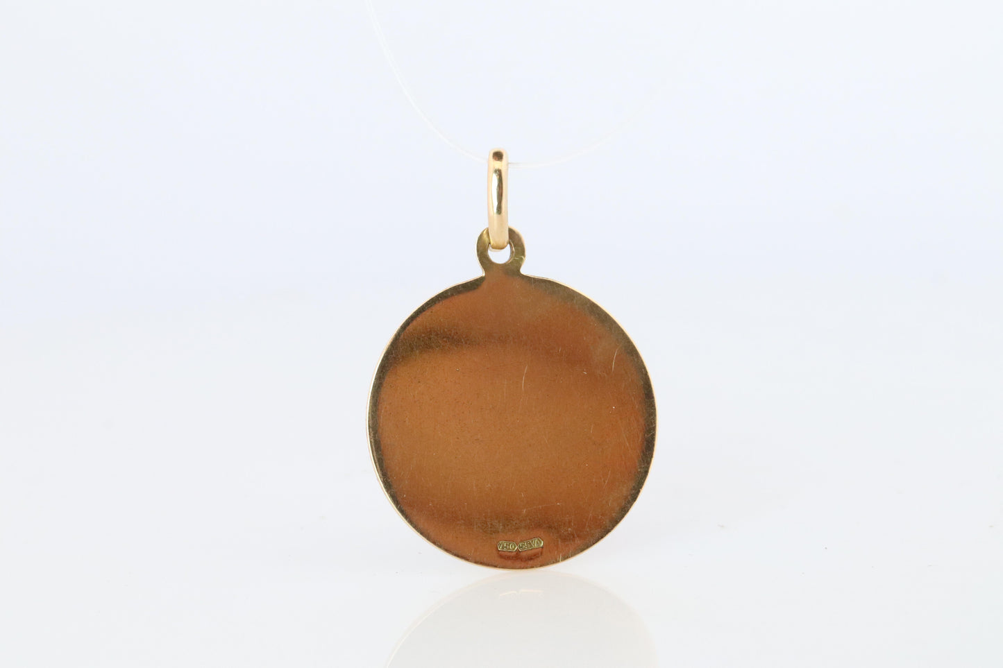 18k Colorful Flower Pendant. 18k Yellow Gold Dainty Rose Enamel Pendant.