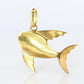 18k Colorful Fish Pendant. 18k Yellow Gold Playful Fish Enamel Pendant.