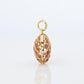 18k Apple Pendant. 18k YG Ruby Filigree Apple Pendant