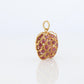 18k Apple Pendant. 18k YG Ruby Filigree Apple Pendant