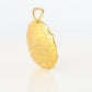 18k Resting Woman Pendant. 18k Yellow Gold Intaglio Lady with Basket Pendant