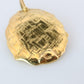 18k Resting Woman Pendant. 18k Yellow Gold Intaglio Lady with Basket Pendant