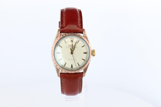 Vintage Rolex Watch. ROLEX Oyster SPEEDKING 5056 SS and 9k Bezel. 30mm