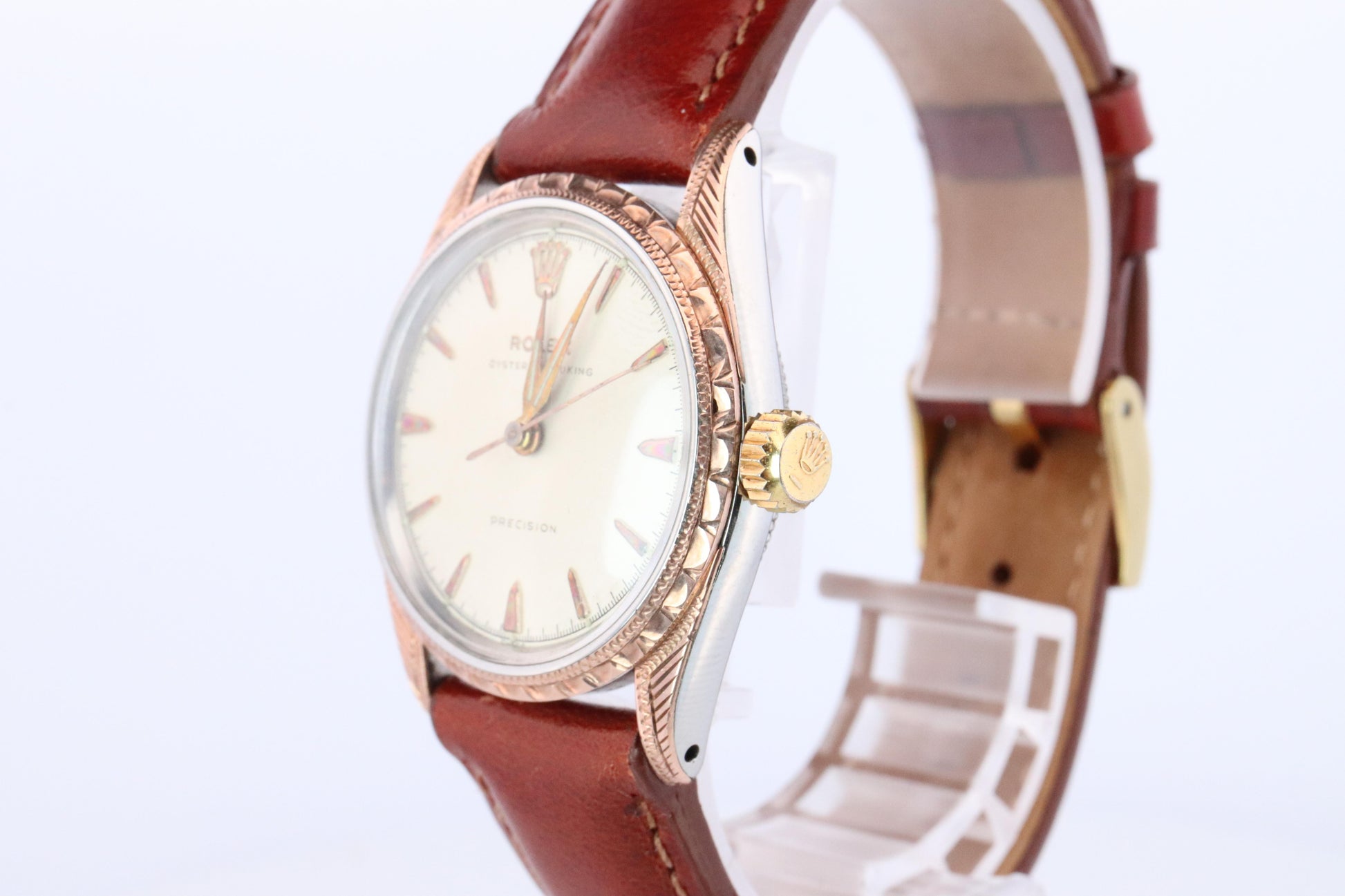 Vintage Rolex Watch. ROLEX Oyster SPEEDKING 5056 SS and 9k Bezel. 30mm
