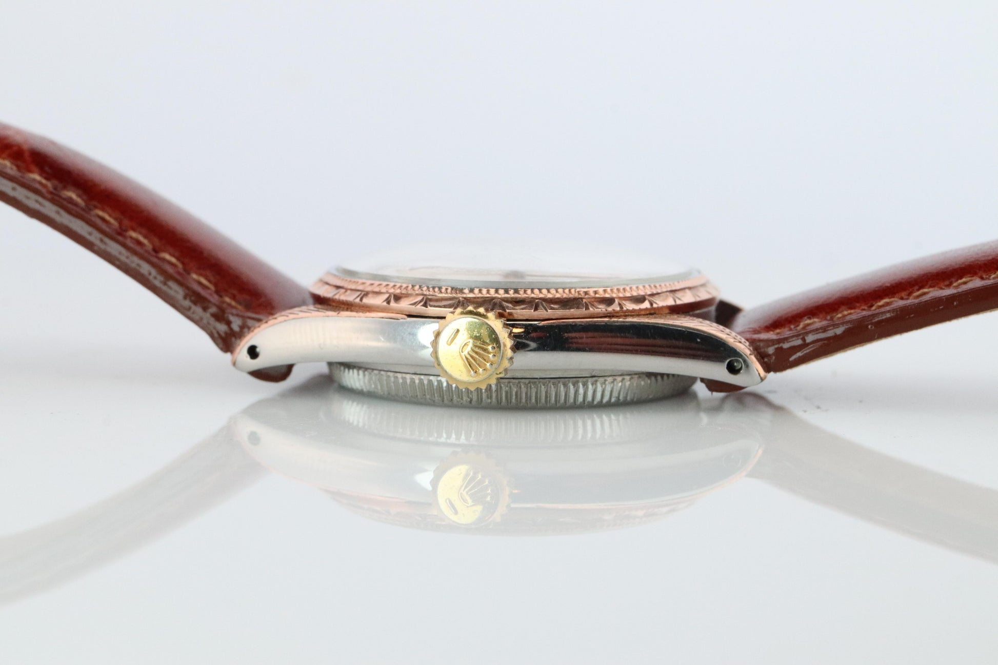 Vintage Rolex Watch. ROLEX Oyster SPEEDKING 5056 SS and 9k Bezel. 30mm